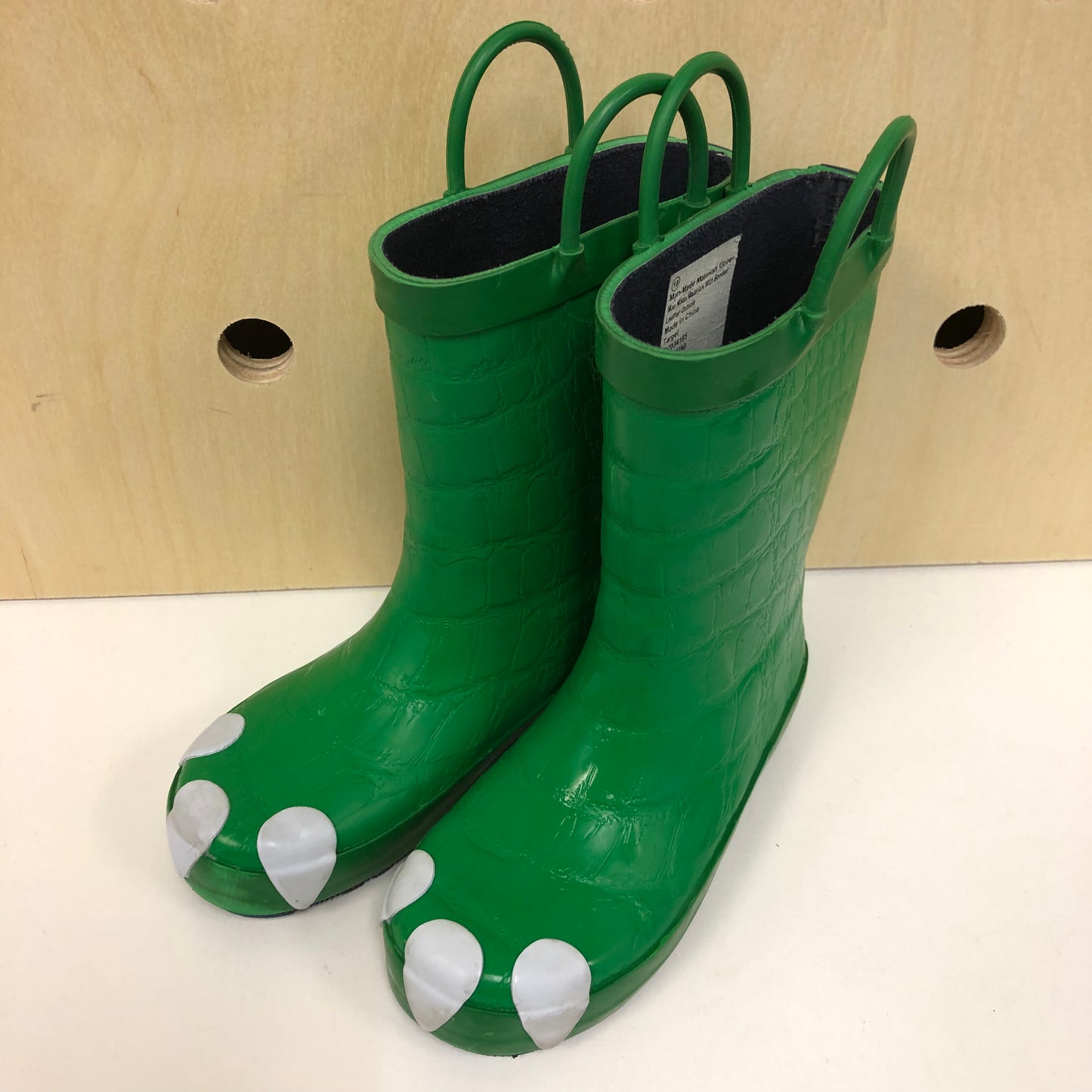 Green Dino Rain Boots