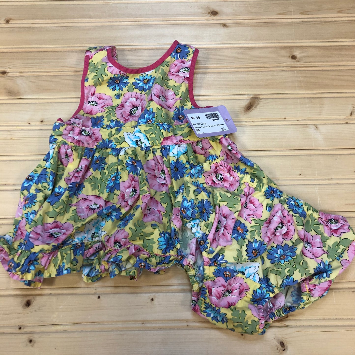 Yellow Floral Dress w/ Bloomer