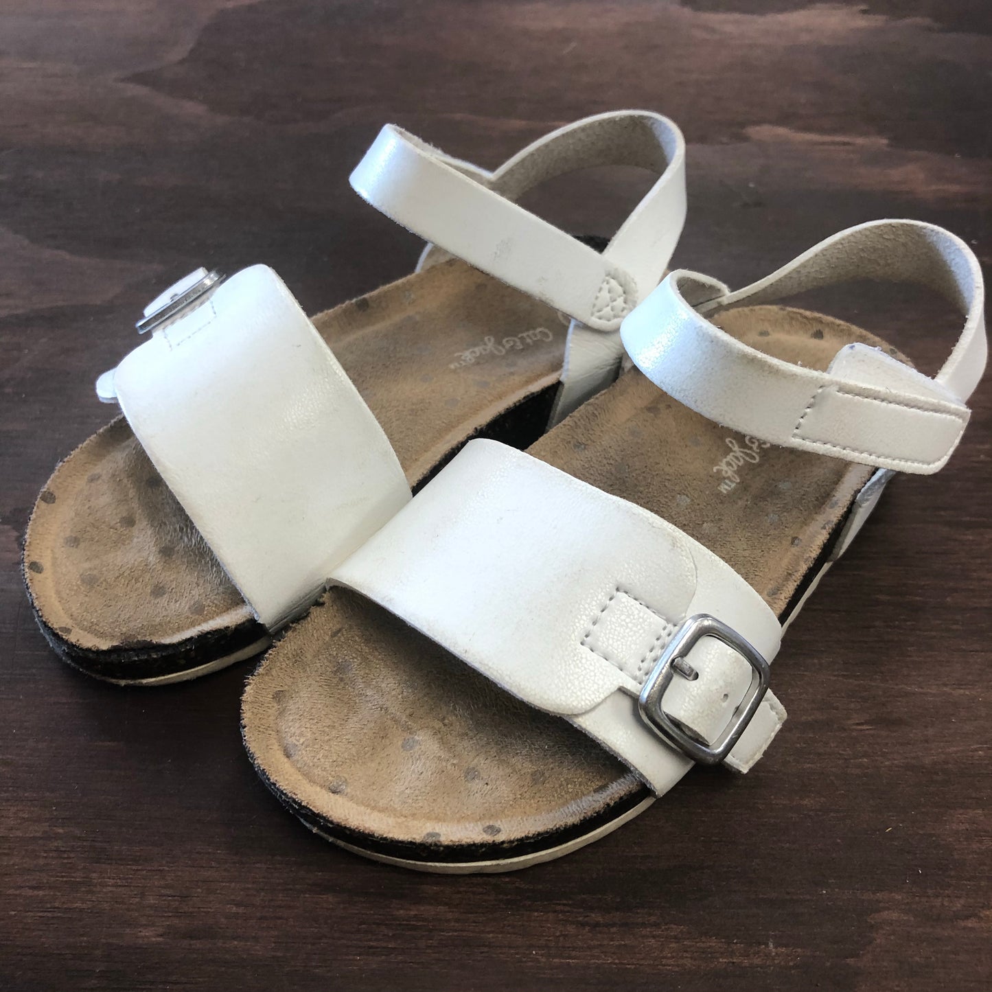 White Buckle Sandals
