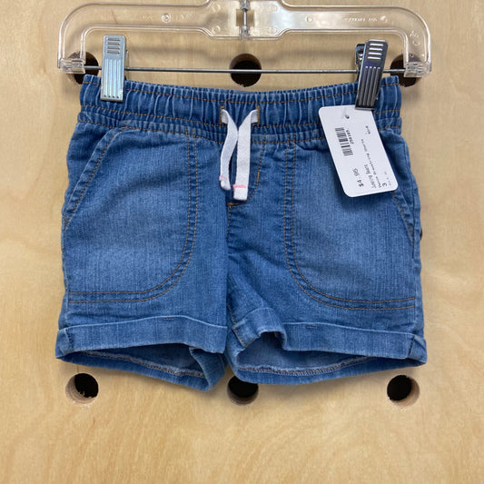Denim Drawstring Shorts