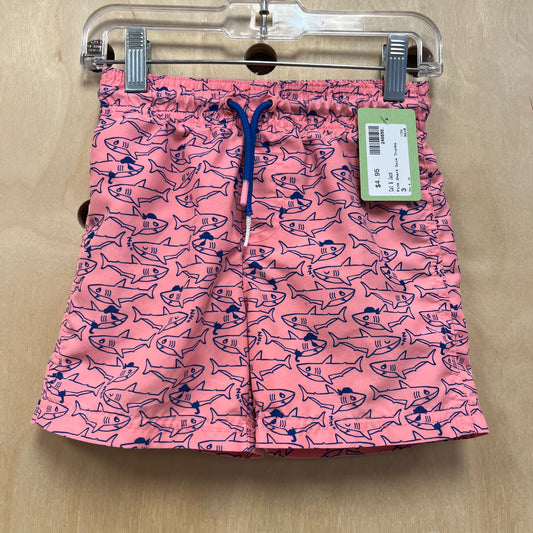 Pink Shark Swim Trunks