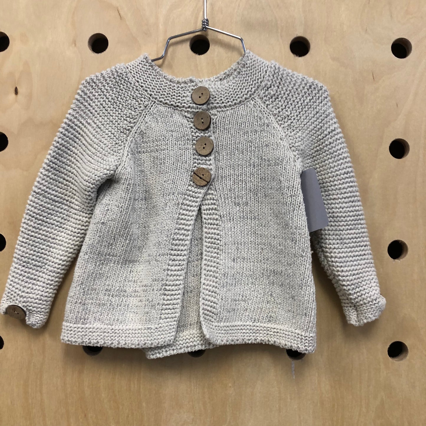 Oatmeal Wood Button Caridgan