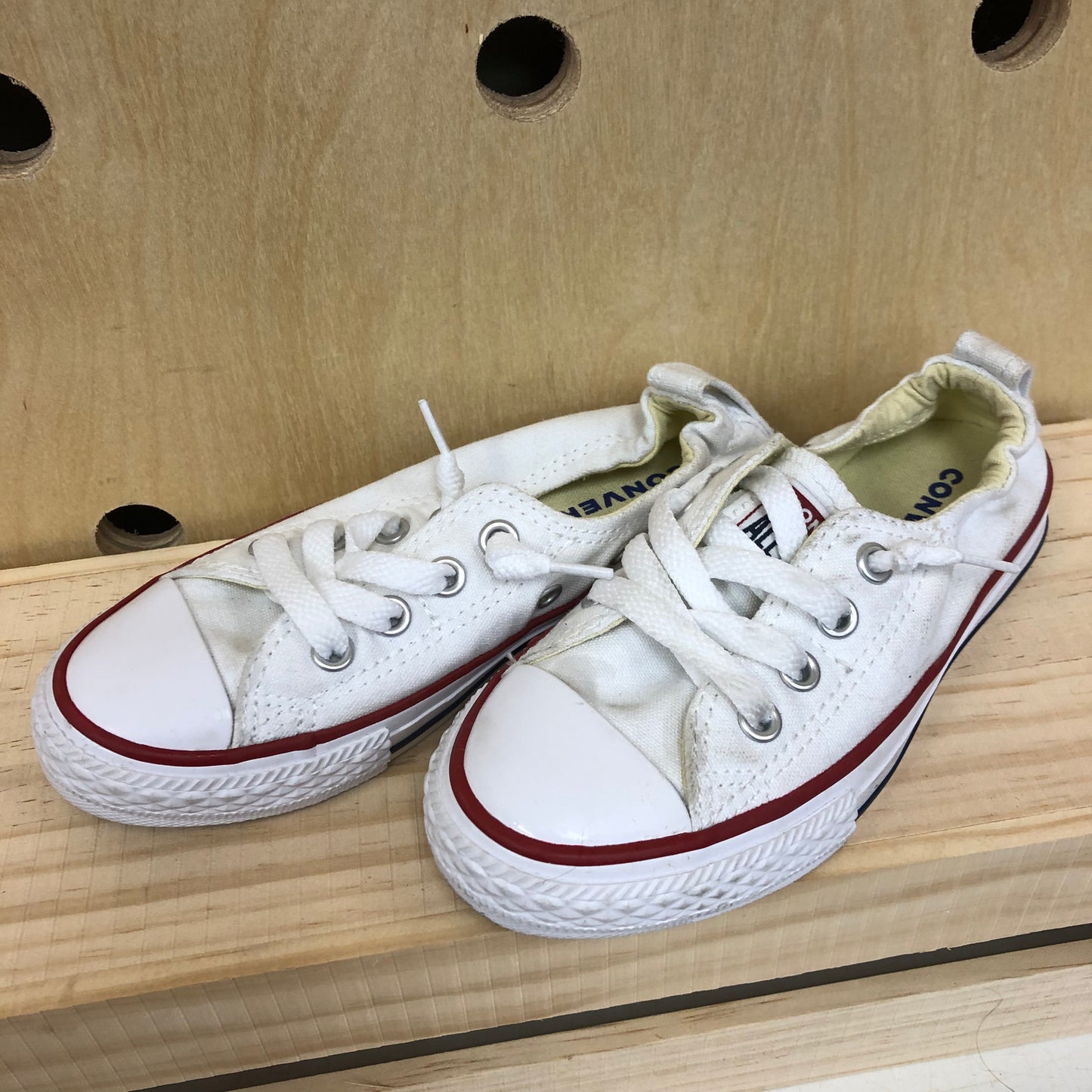 White Slip Ons