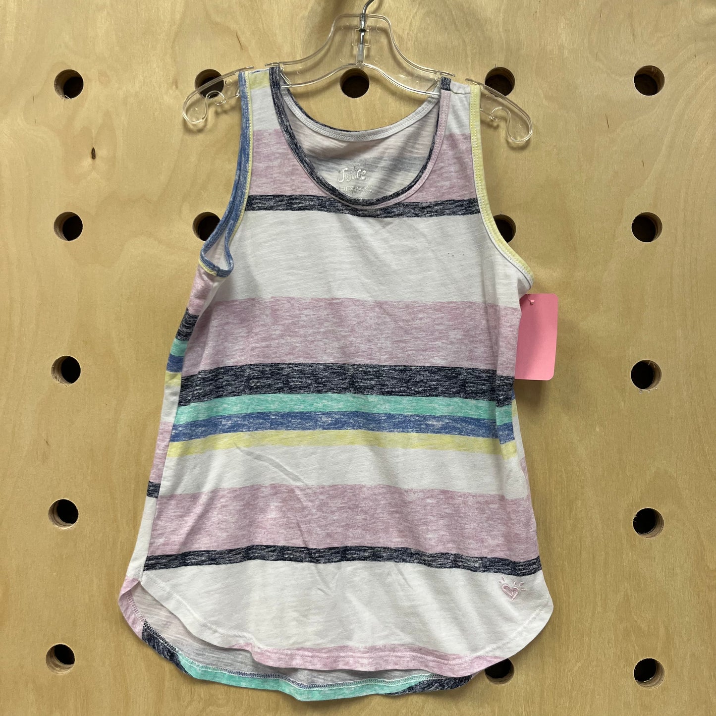 White + Lavender Striped Tank