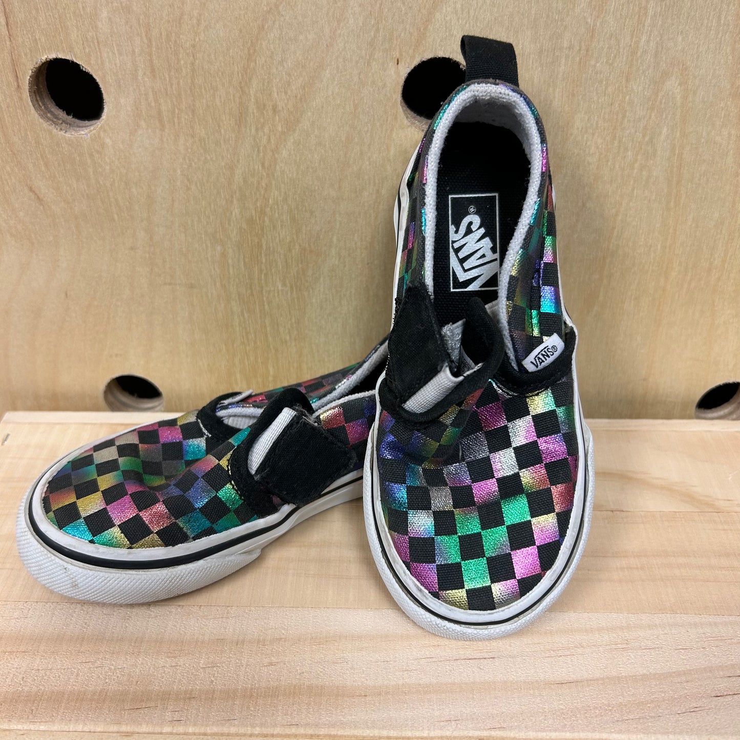 Colorful Checkered Slip Ons