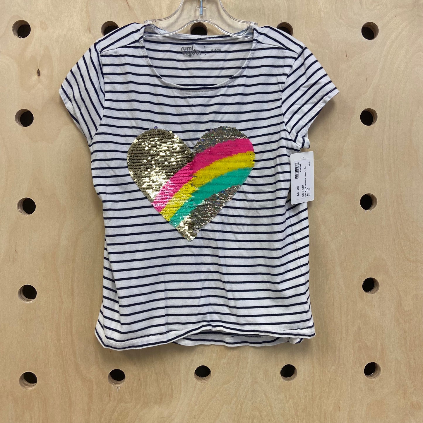 B+W Flip Sequins Heart Tee