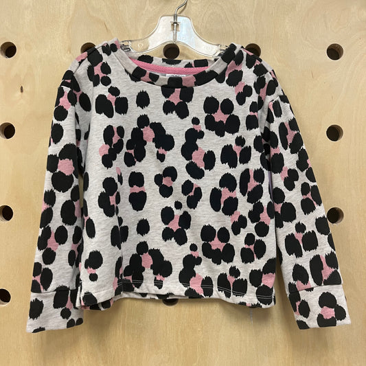 Beige Animal Print Sweatshirt