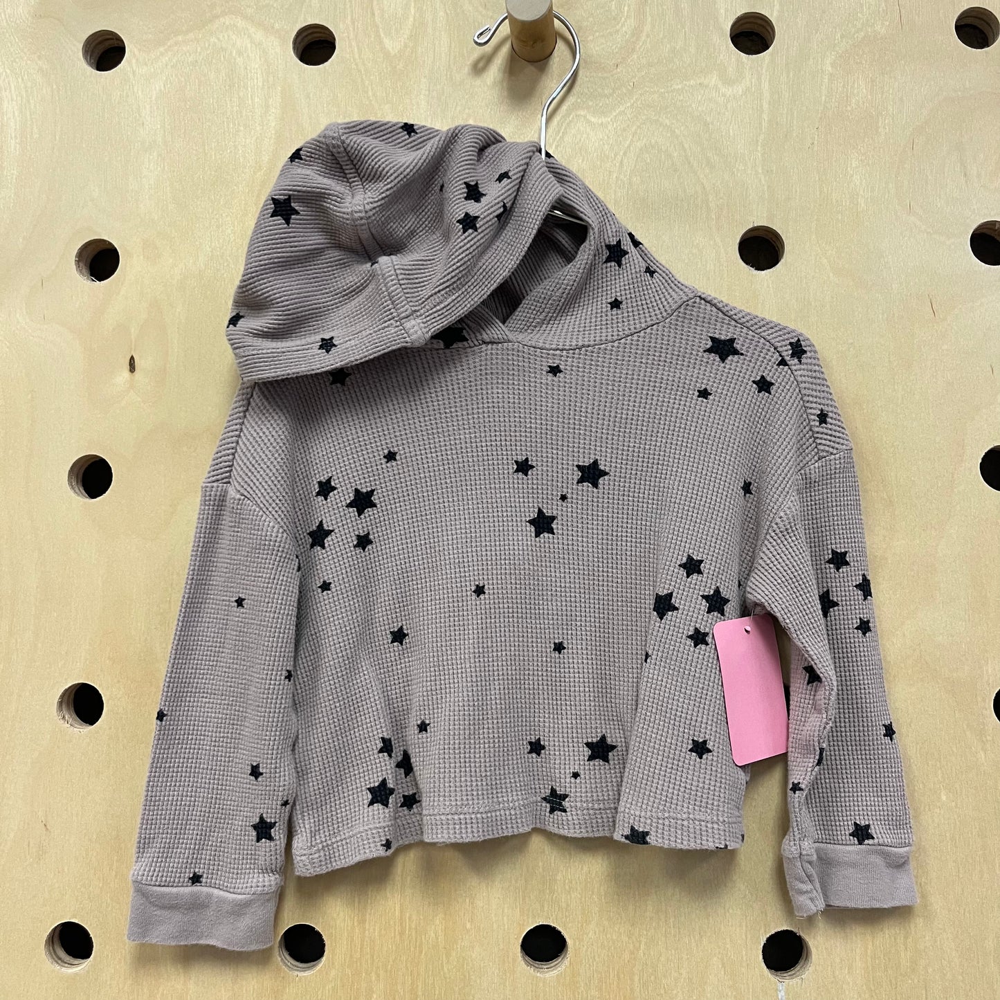 Taupe Stars Thermal Hoodie Top