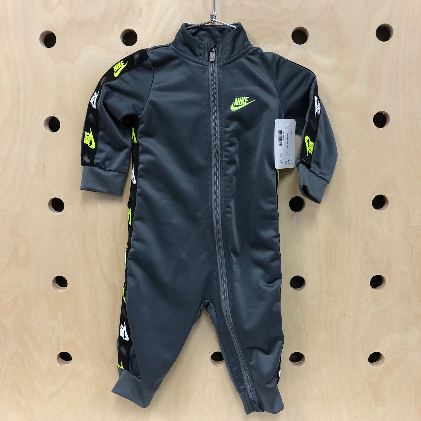 Grey Athletic Zip Up Romper