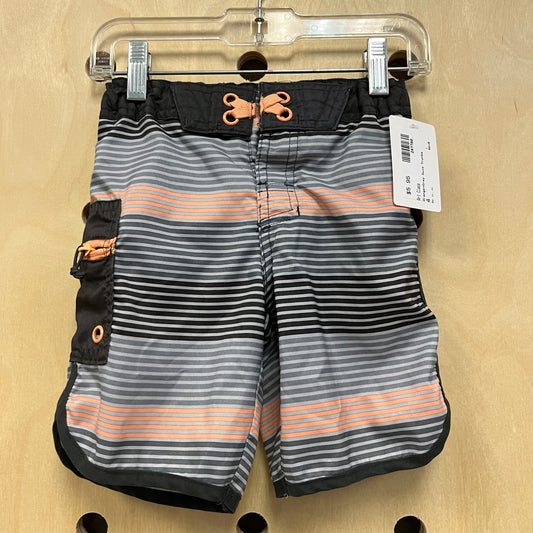 Orange+Grey Swim Trunks