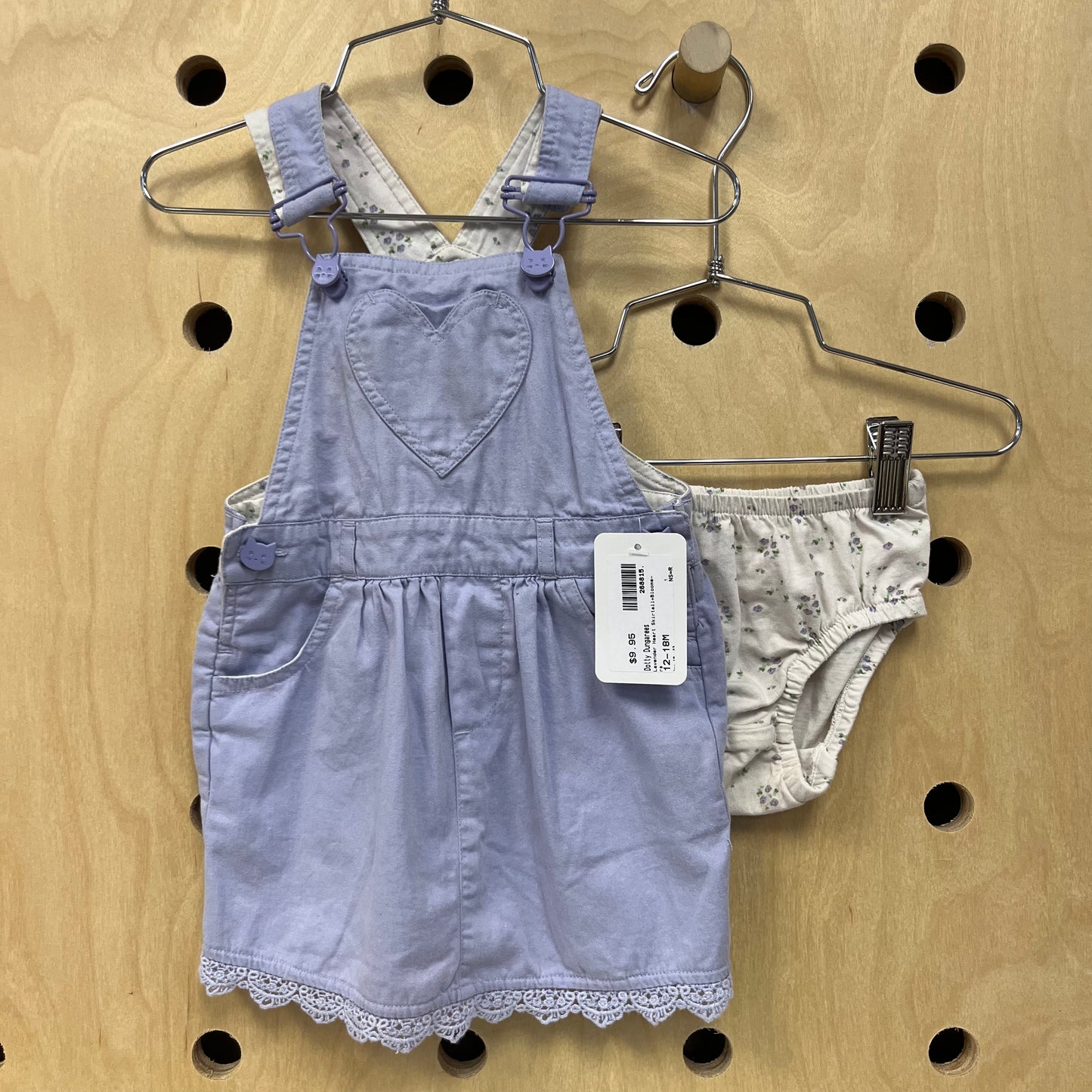 Lavender Heart Skirtall+Bloomers
