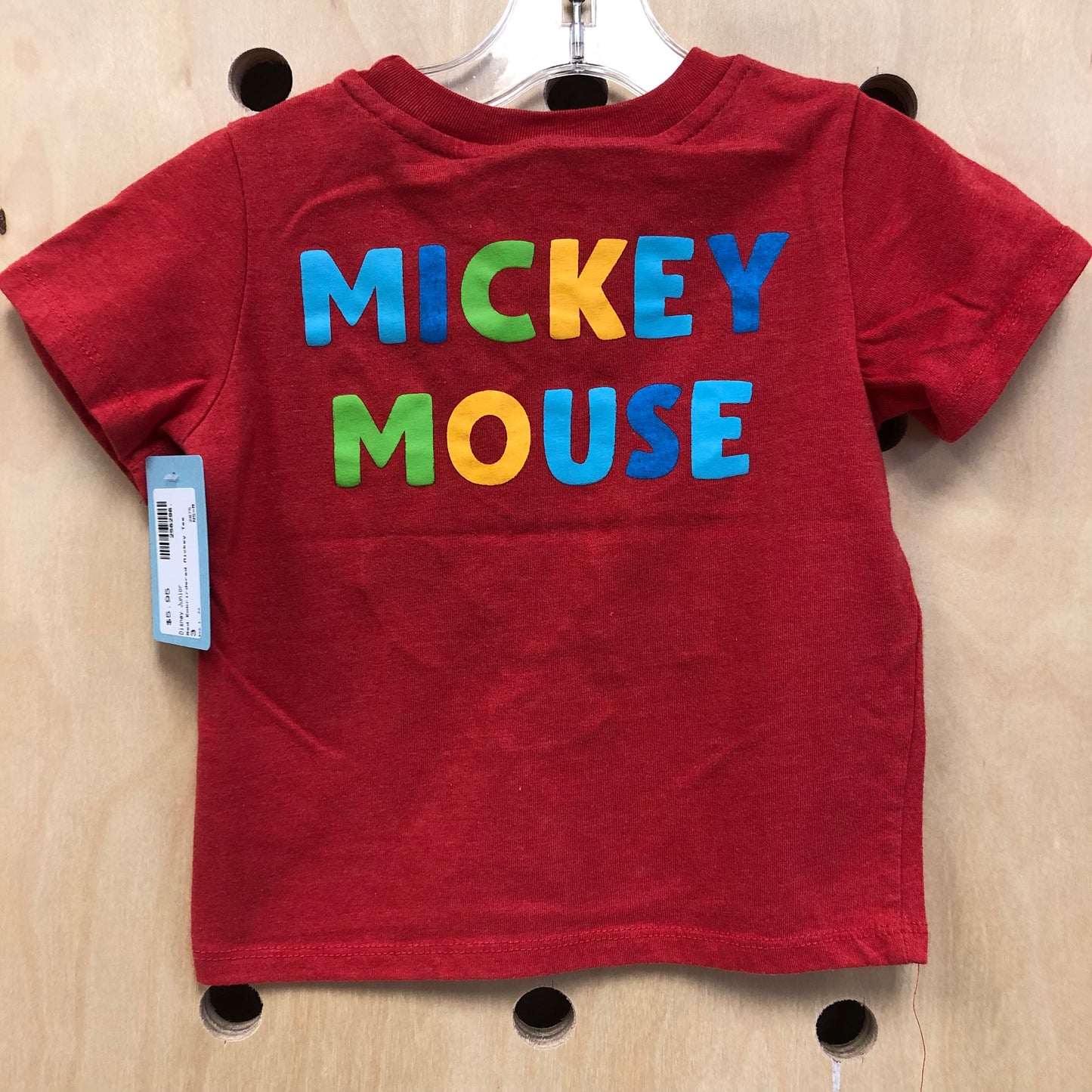 Red Embrirdered Mickey Tee