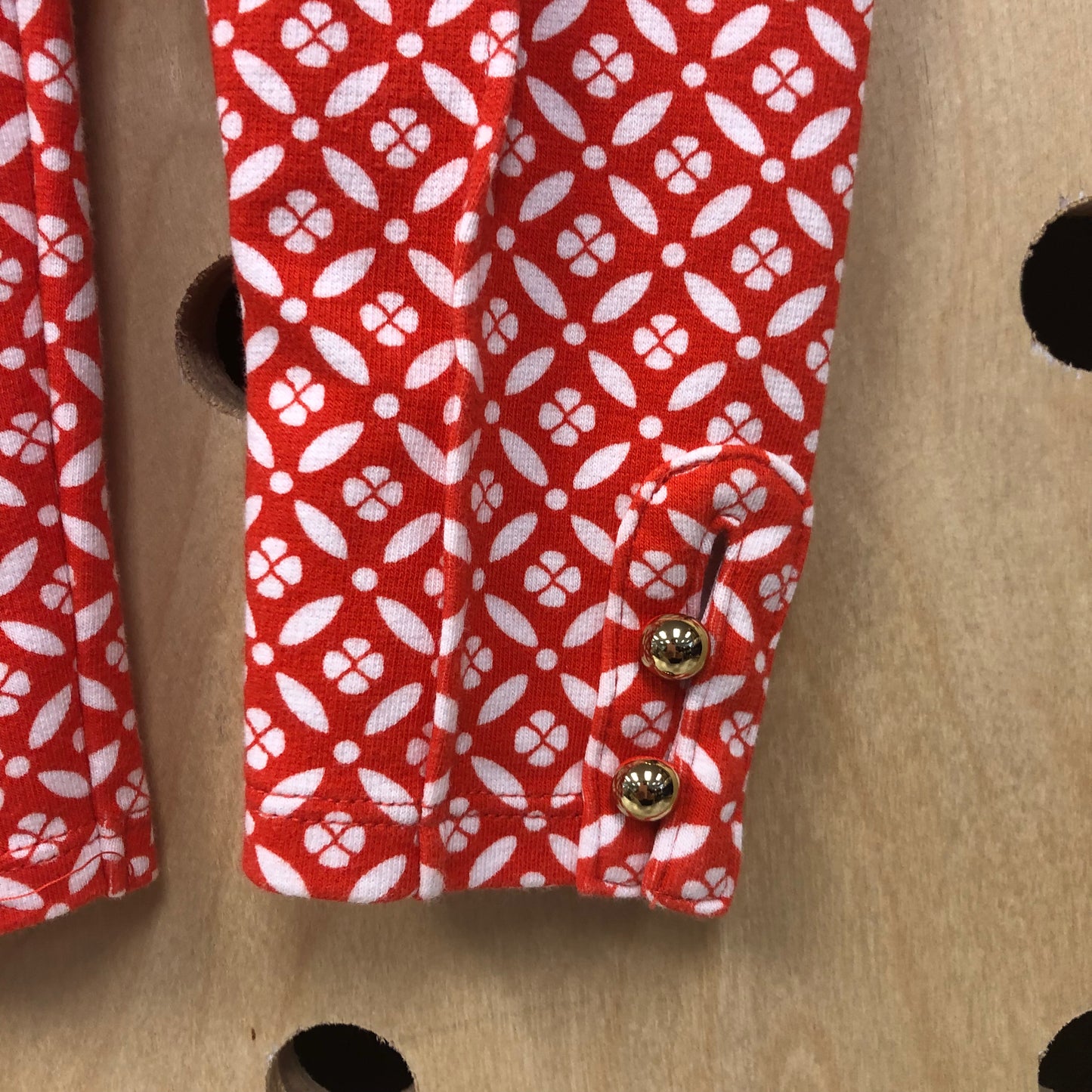 Orange & White Floral Leggings