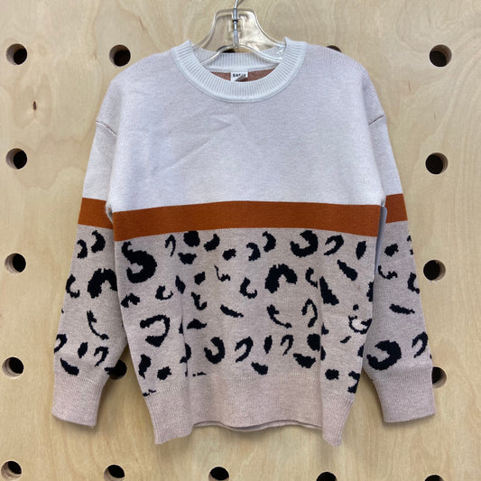 Cream + Animal Print Sweater