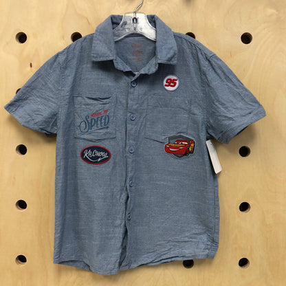 Chambray Patch Lightning McQueen Button Up