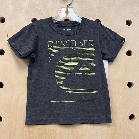 Grey + Green Logo Tee
