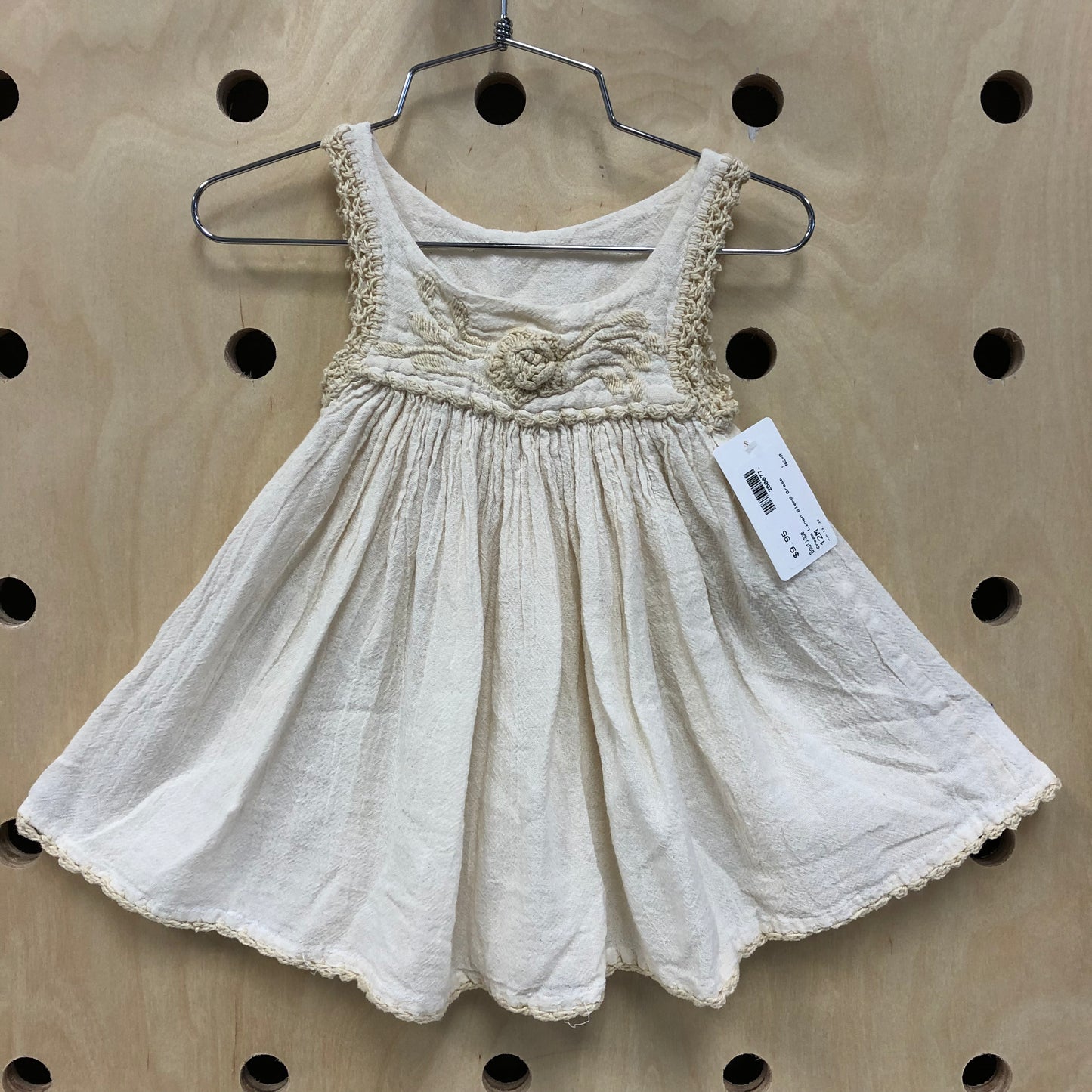 Cream Linen Blend Dress