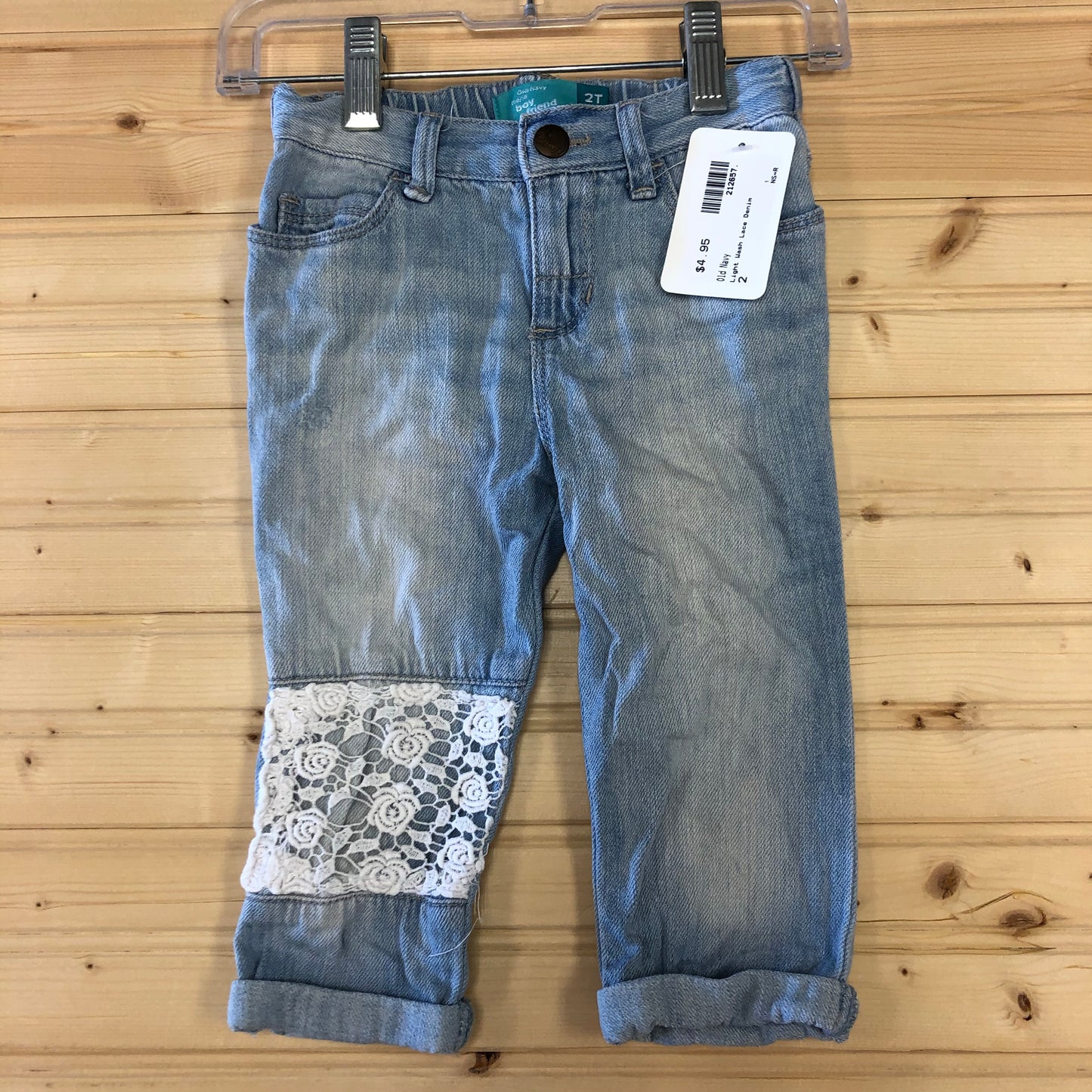 Light Wash Lace Denim