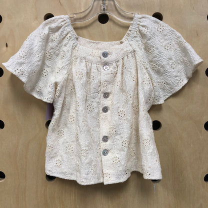 Cream Eyelet Top