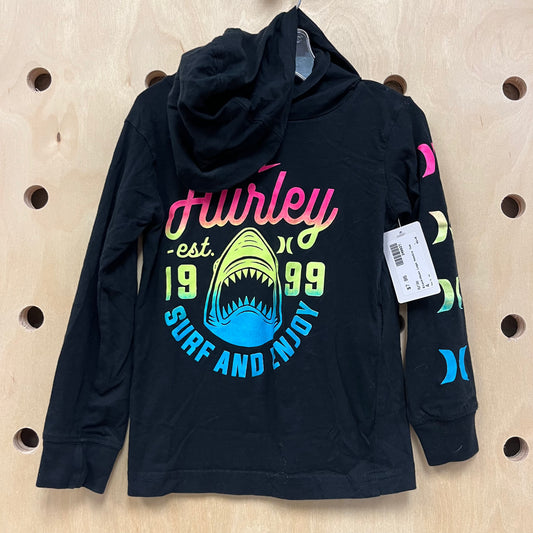Black+Neon Logo Hoodie Tee