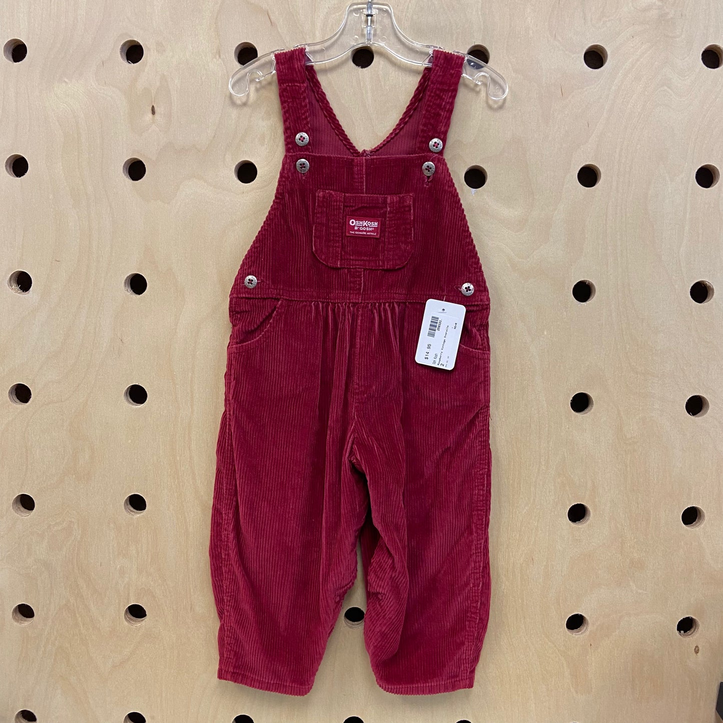 Raspberry Vintage Overalls