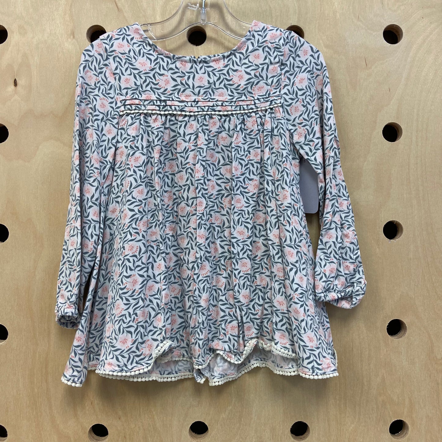 Sage + Pink Floral Top