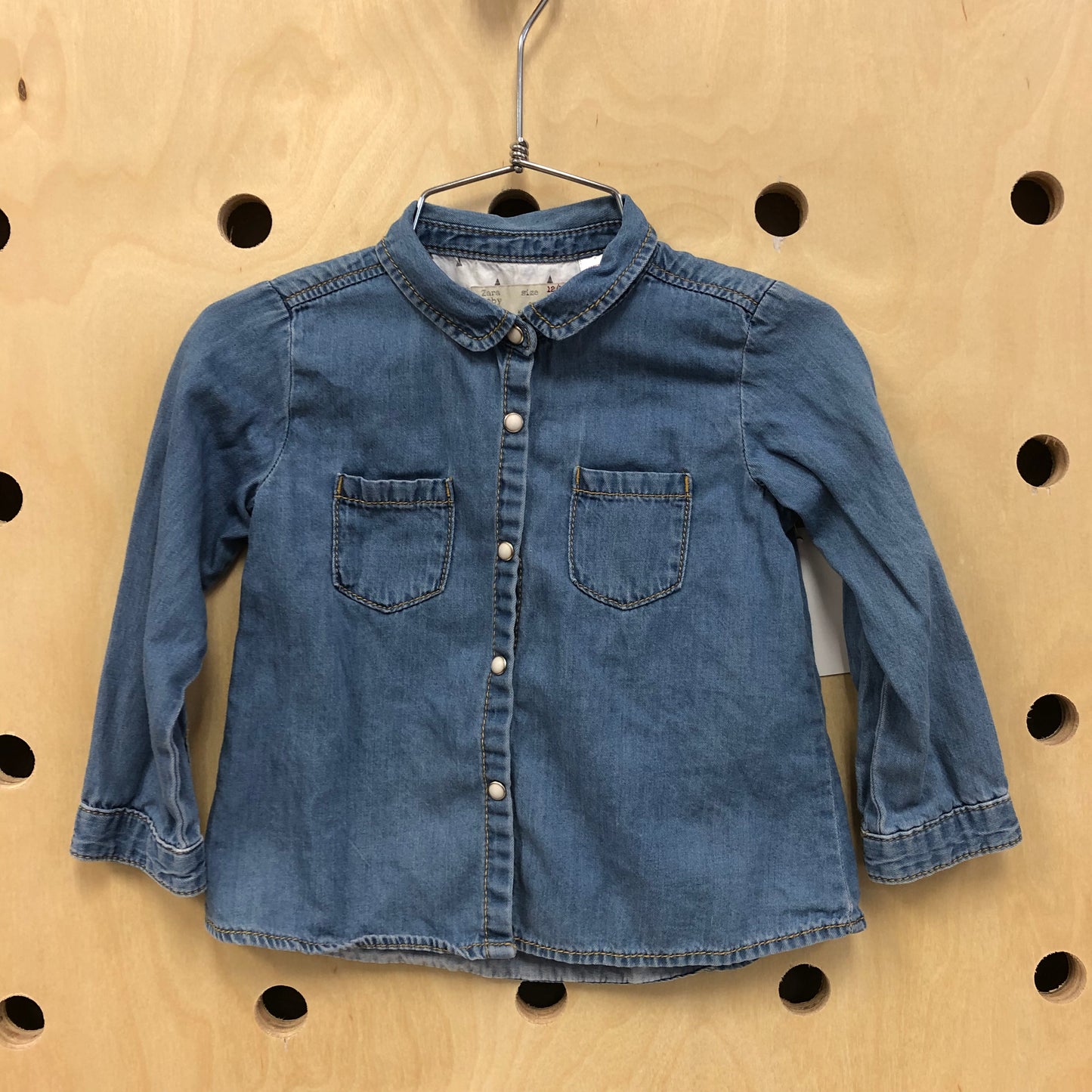 Soft Denim Button Up Top