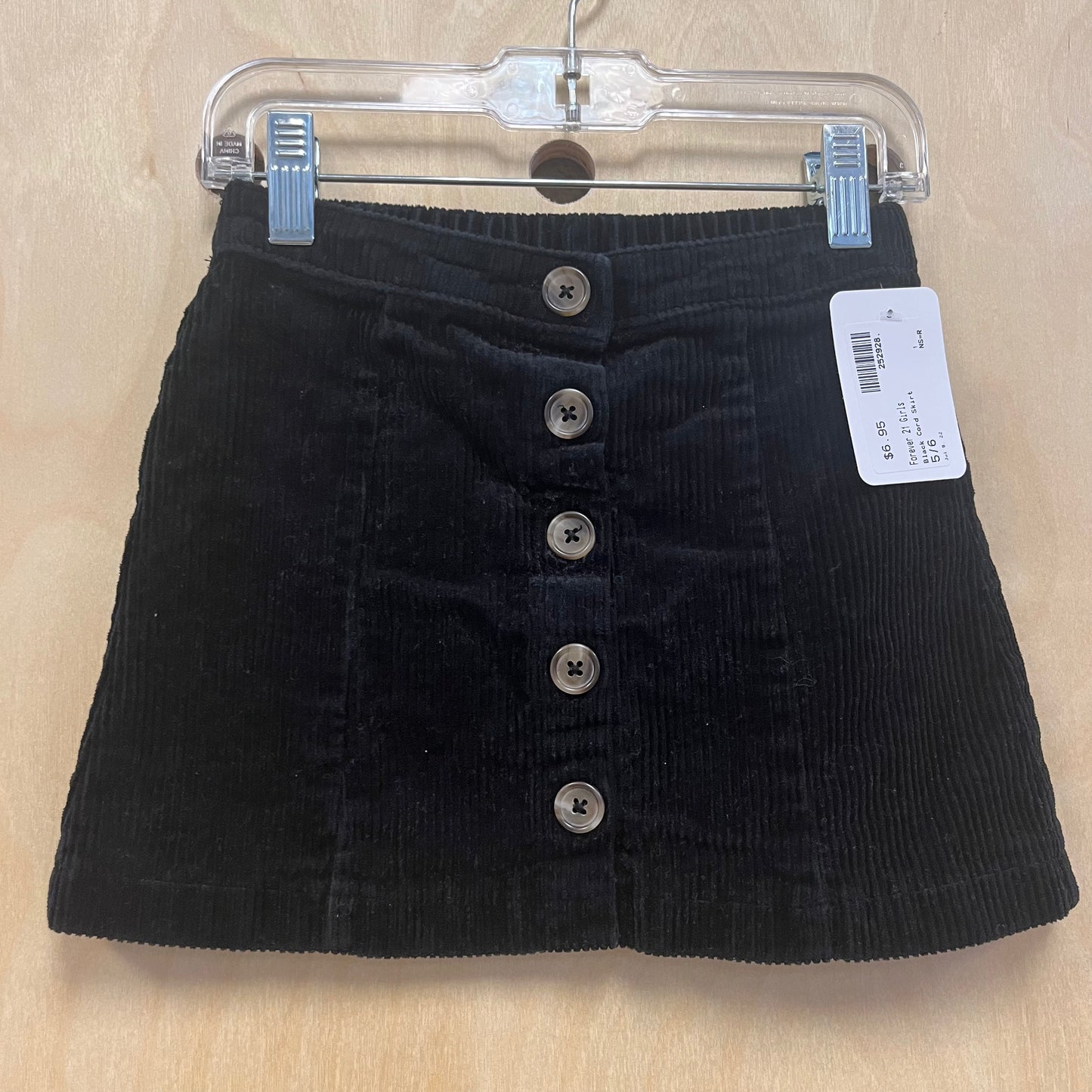 Black Cord Skirt