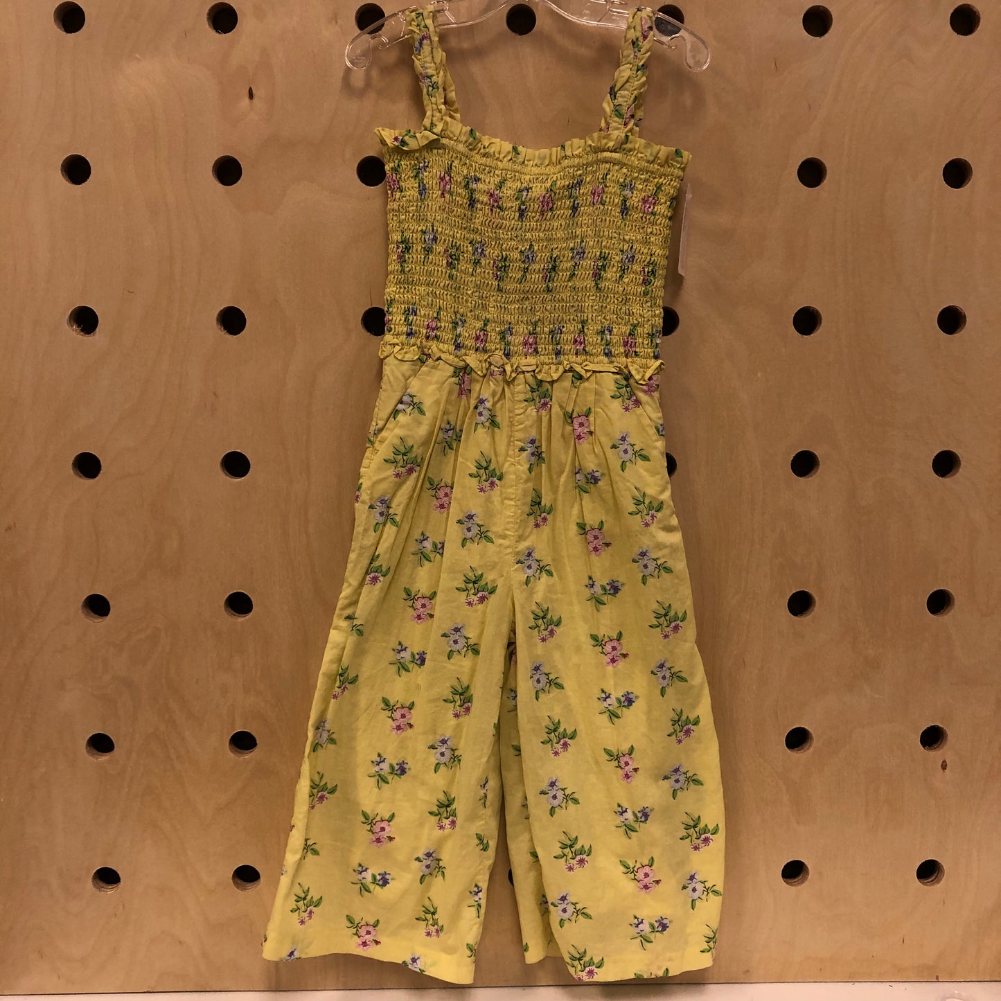 Smocked Yellow Floral Jumper