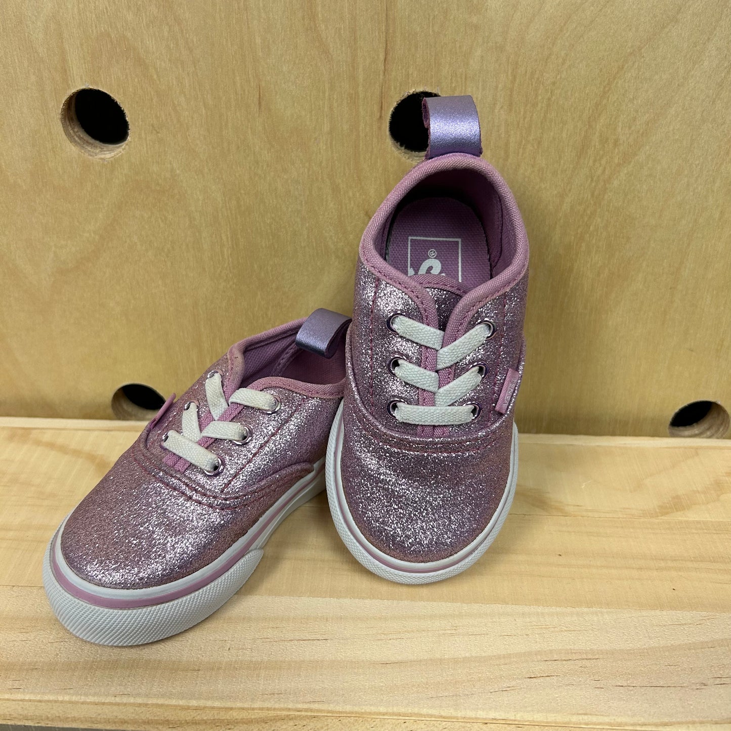 Lavender Glitter Slip Ons
