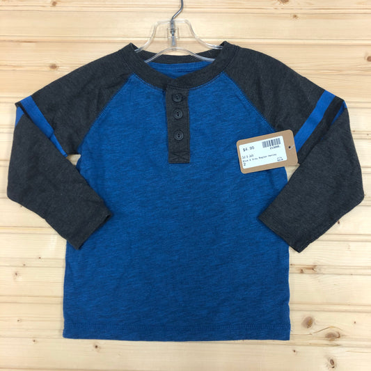 Blue & Grey Raglan Henley