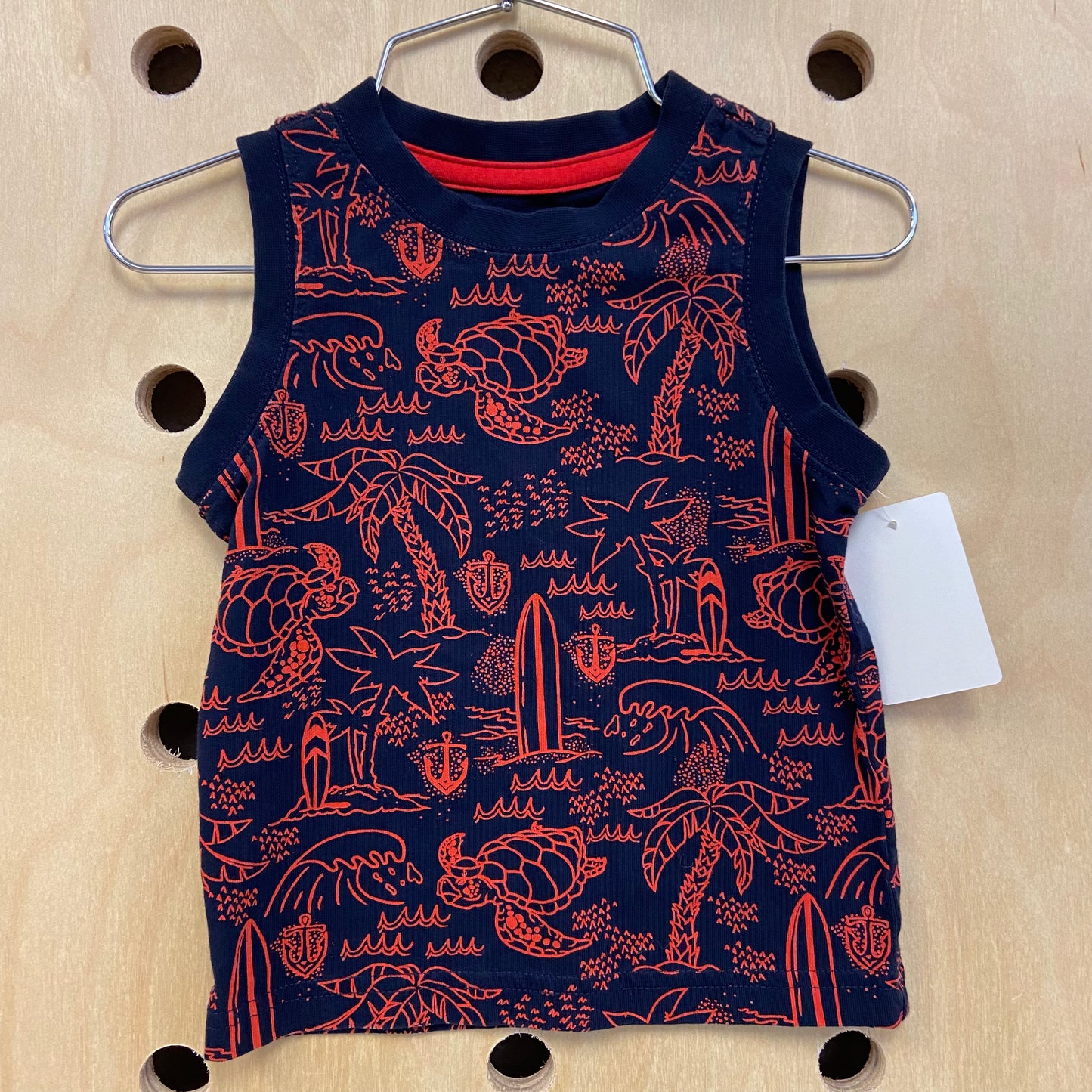 Navy + Red Beach Tank