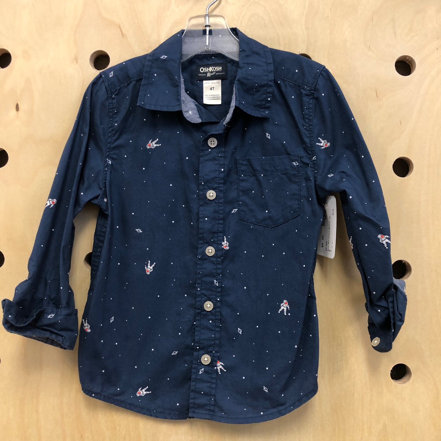 Navy Astronaut Button Up