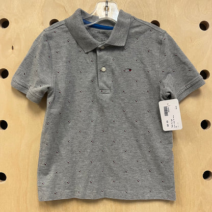 Grey Logo SS Polo