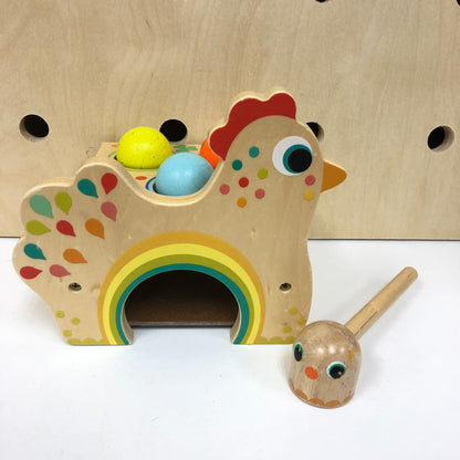 Wooden Hen Pound Toy