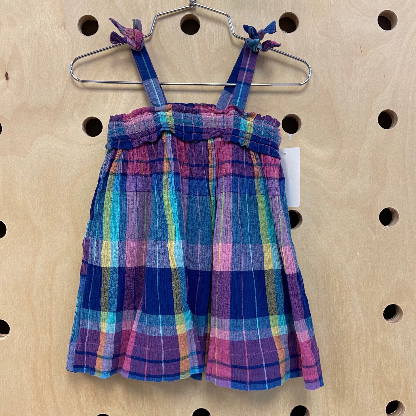 Purple Plaid Baby Doll Dress