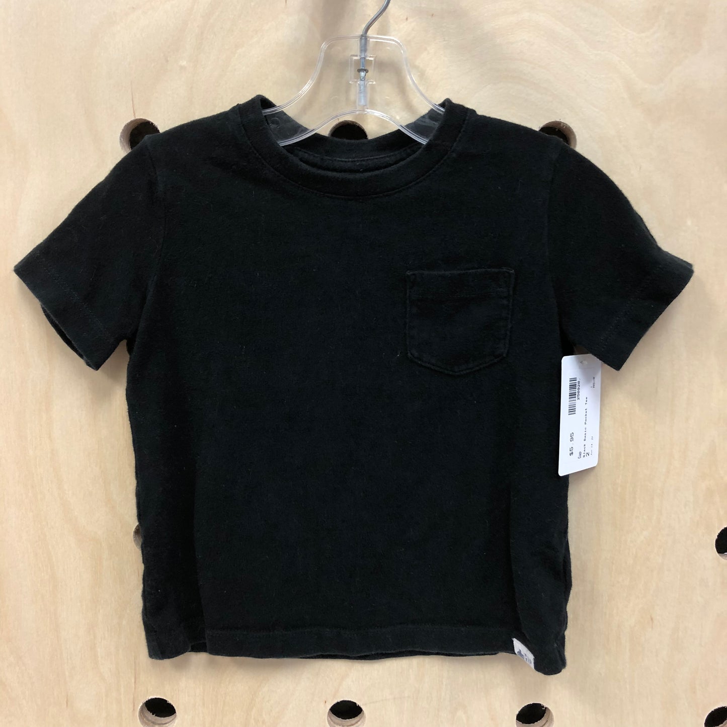 Black Basic Pocket Tee