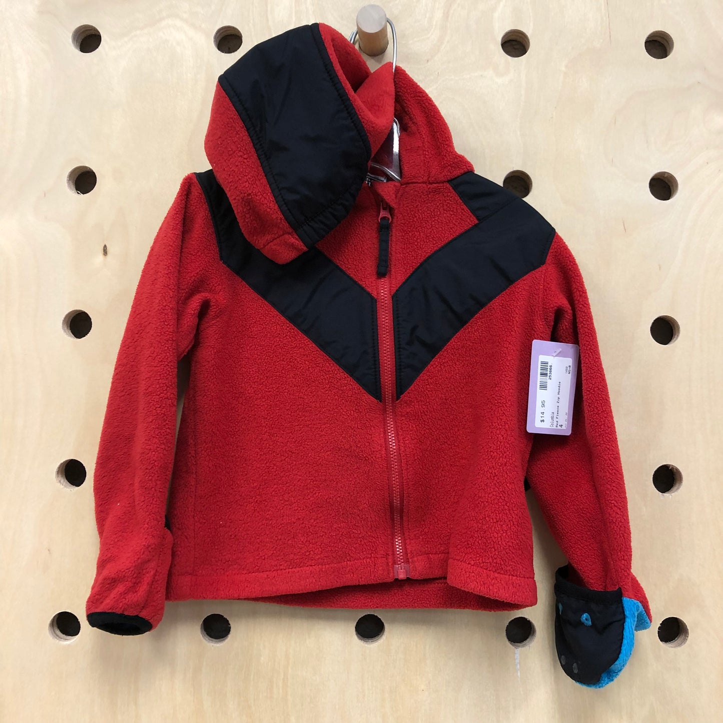 Red Fleece Zip Hoodie