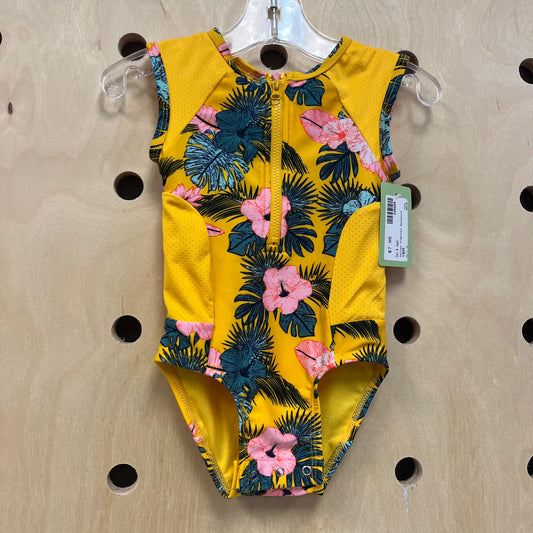 Yellow Tropical Swimsuit