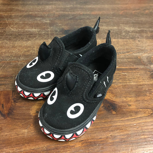 Black Shark Slip Ons