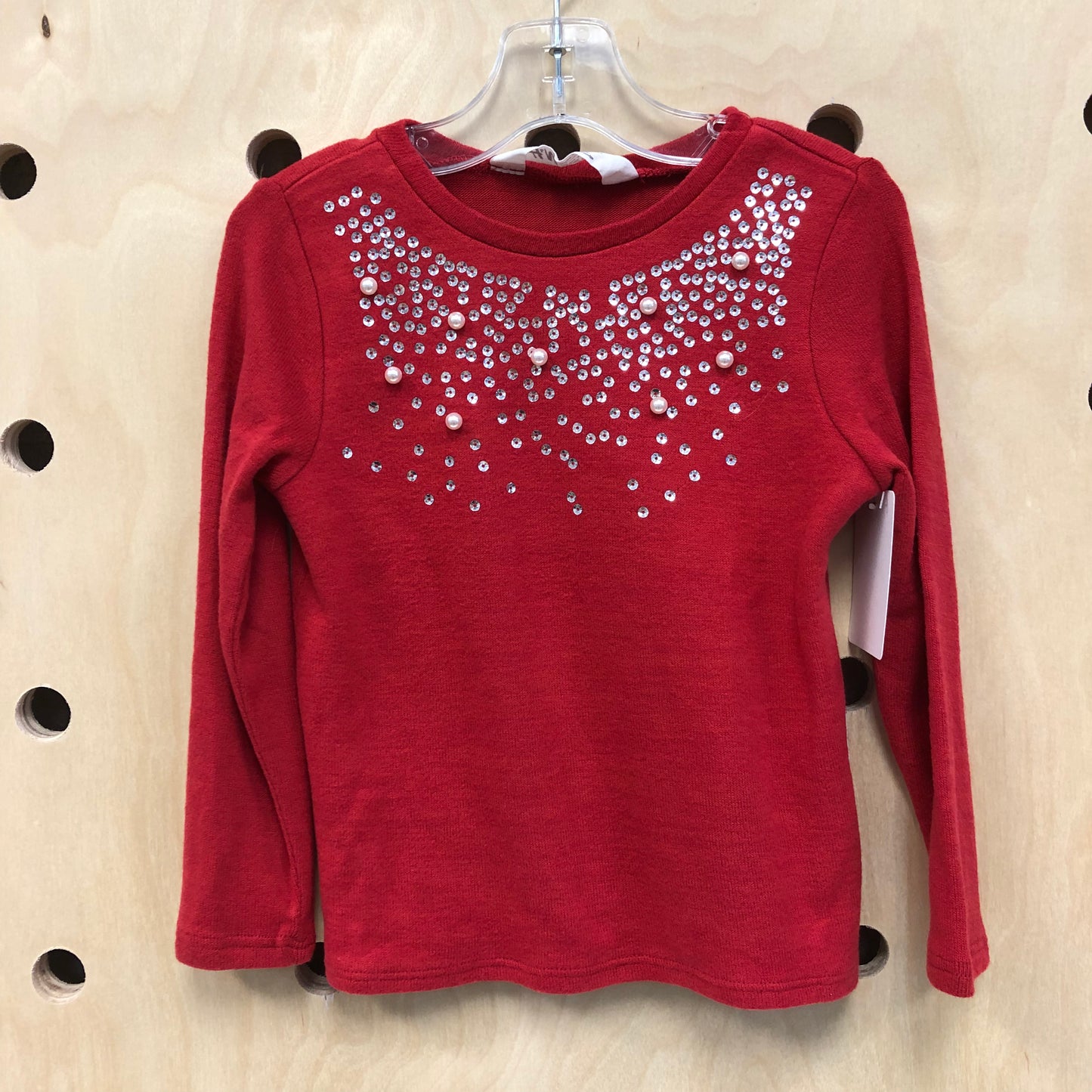 Red Pearl Soft Knit Top