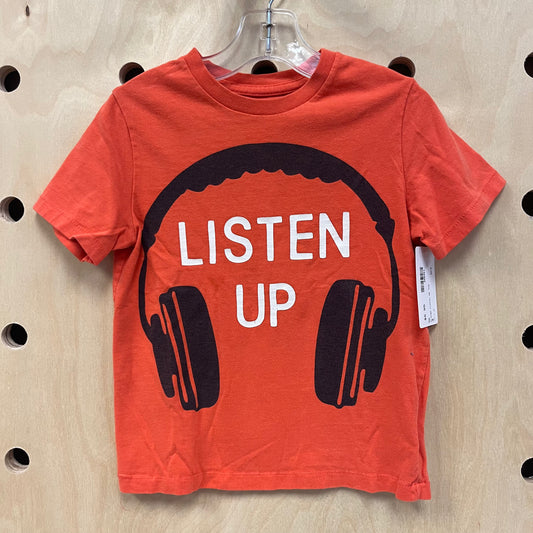 Orange Listen Up Tee