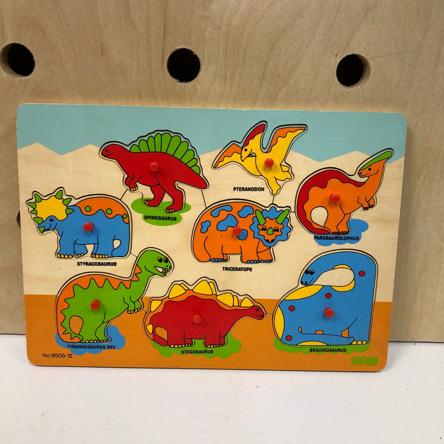 Wooden Dino Peg Puzzle