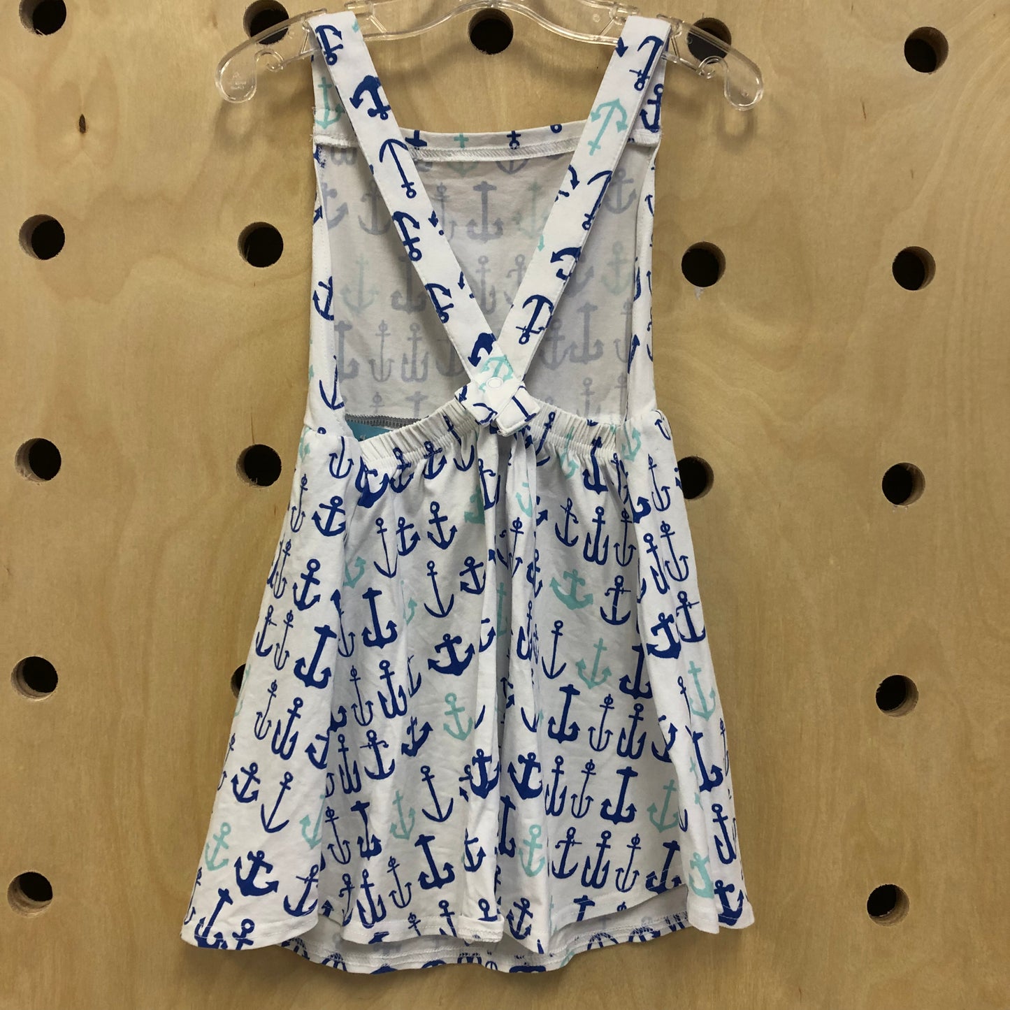 White + Blue Anchor Dress