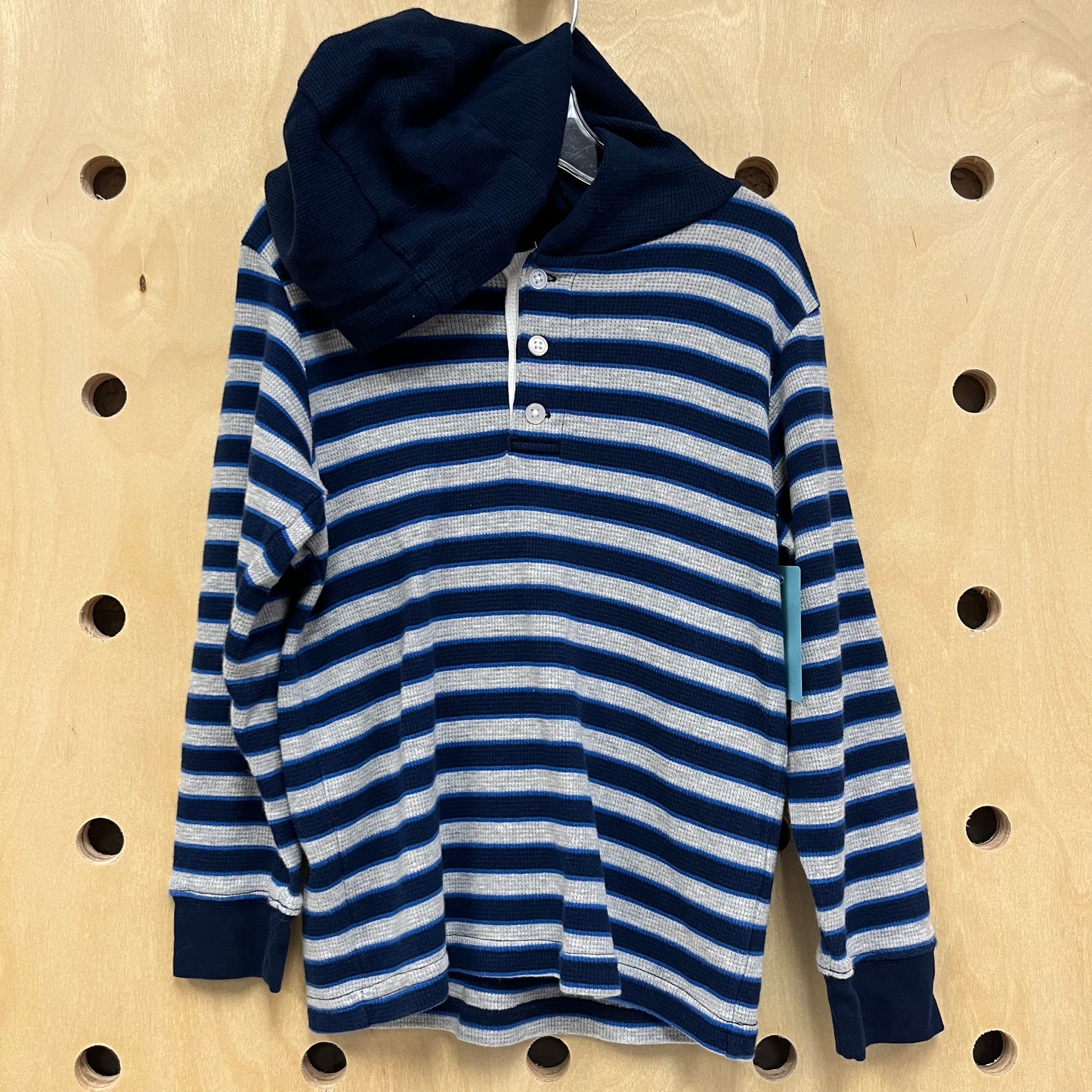 Grey + Blue Hoodie Thermal