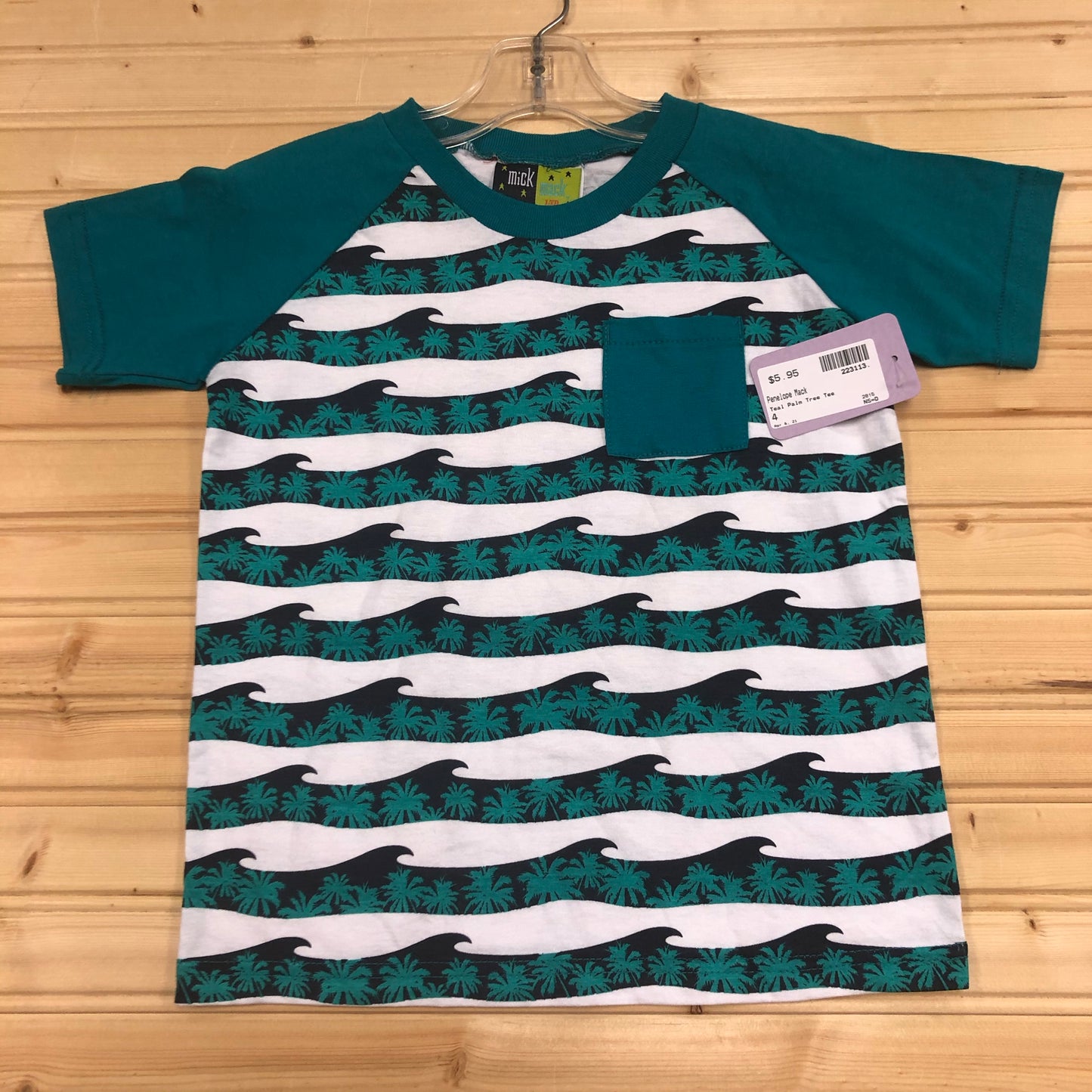 Teal Palm Tree Tee