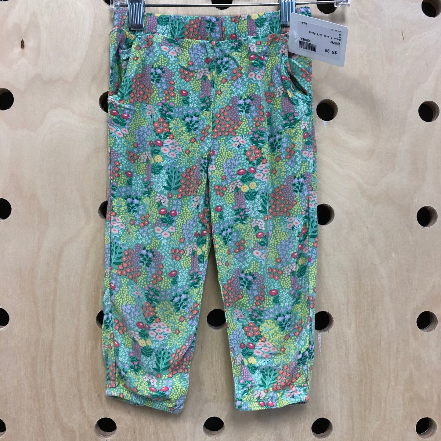 Green Floral Soft Pants