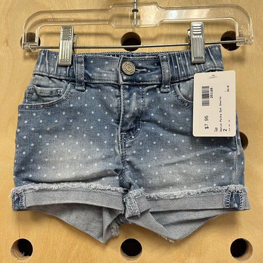 Denim Polka Dot Shorts