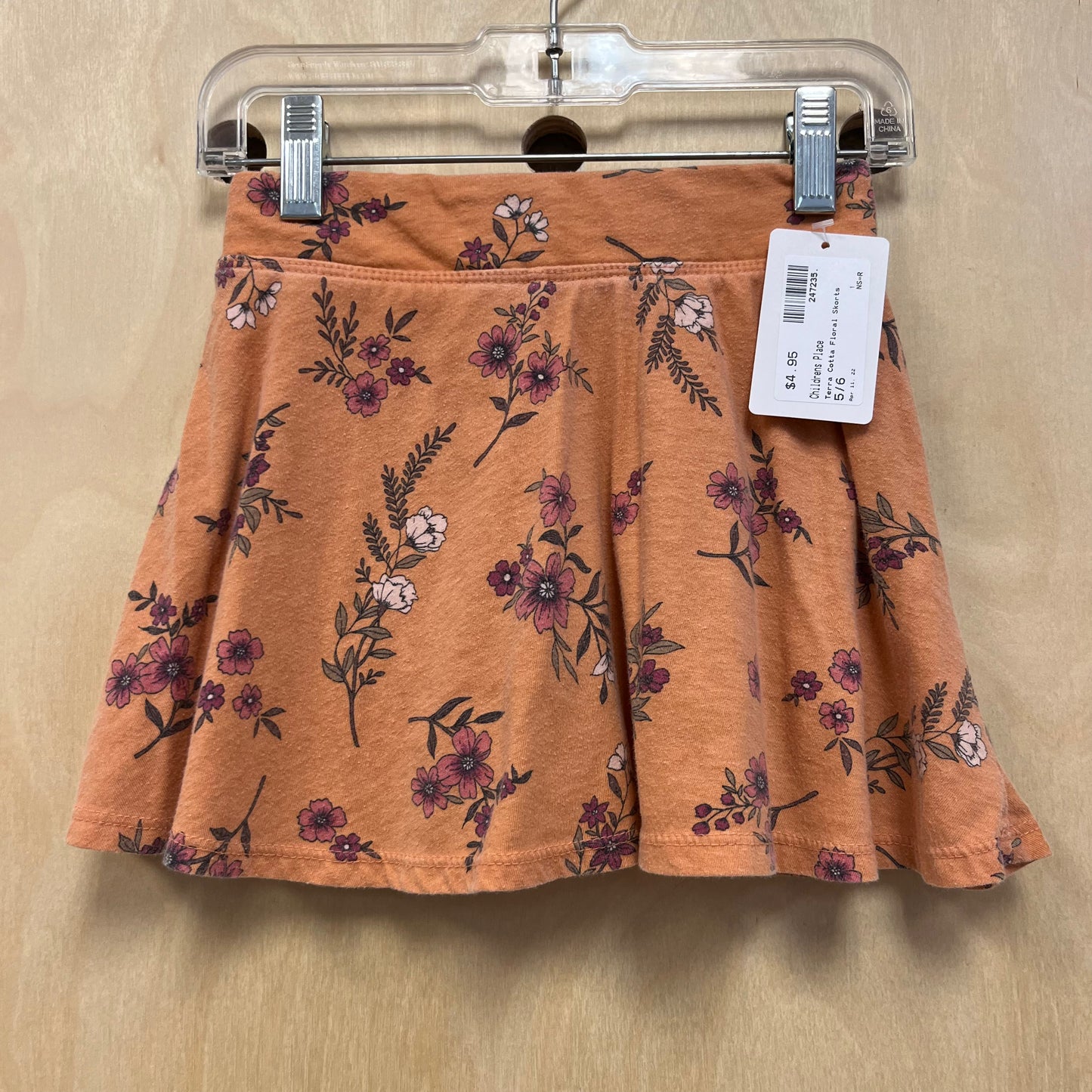 Terra Cotta Floral Skorts
