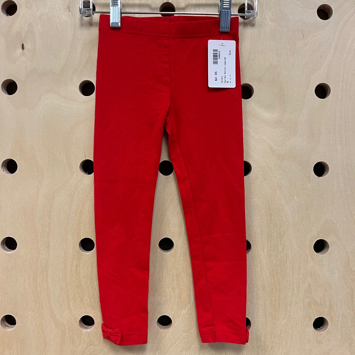 Red Bow Bottom Leggings